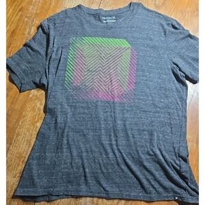 Vintage Hurley Shirt Mens XXL Gray Premium Fit Skateboarding Grunge Y2K